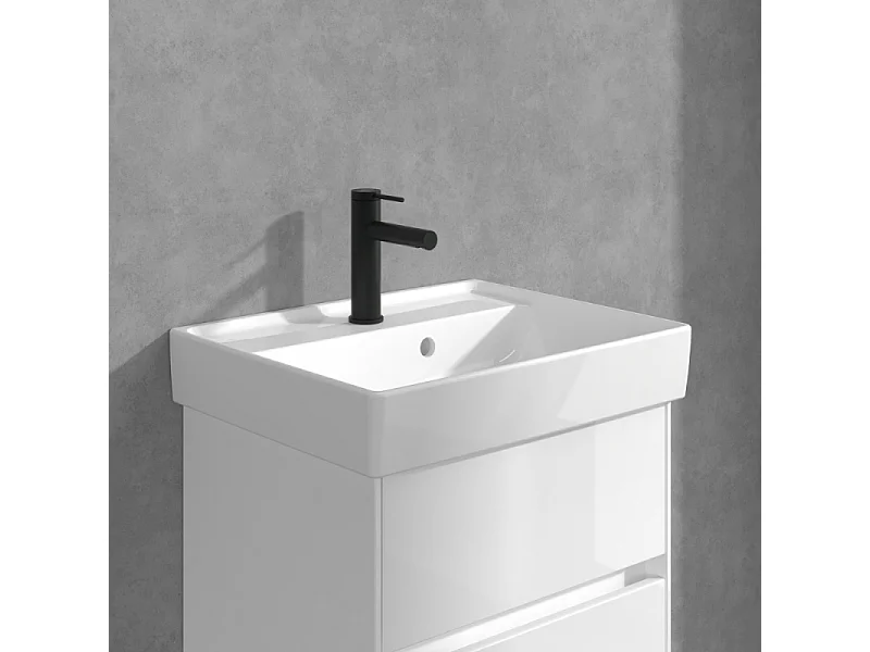 Mitigeur lavabo VILLEROY ET BOCH Loop & Friends sans tirette Noir mat
