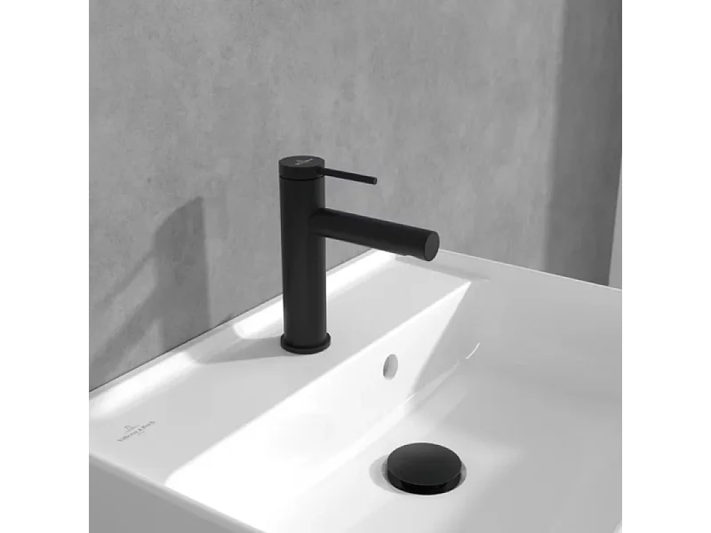 Mitigeur lavabo VILLEROY ET BOCH Loop & Friends sans tirette Noir mat