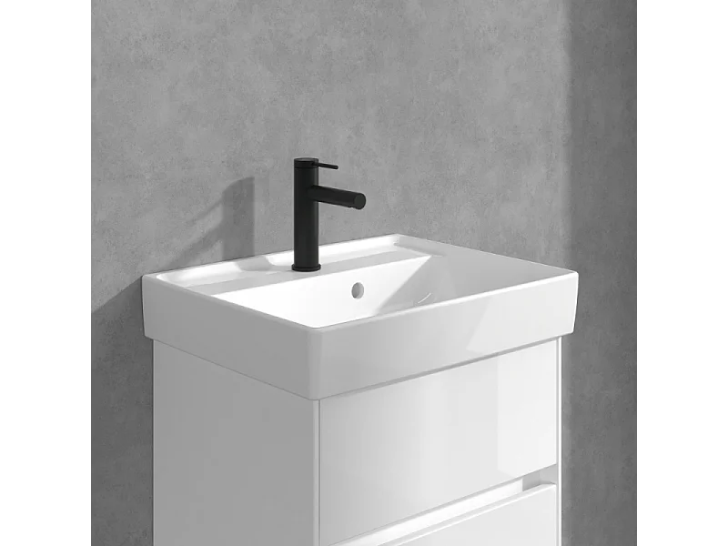 Mitigeur lavabo VILLEROY ET BOCH Loop & Friends sans tirette Noir mat