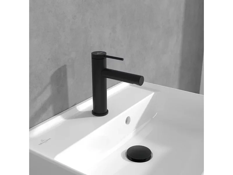 VILLEROY ET BOCH Loop & Friends Mezclador de lavabo sin tirador Negro mate