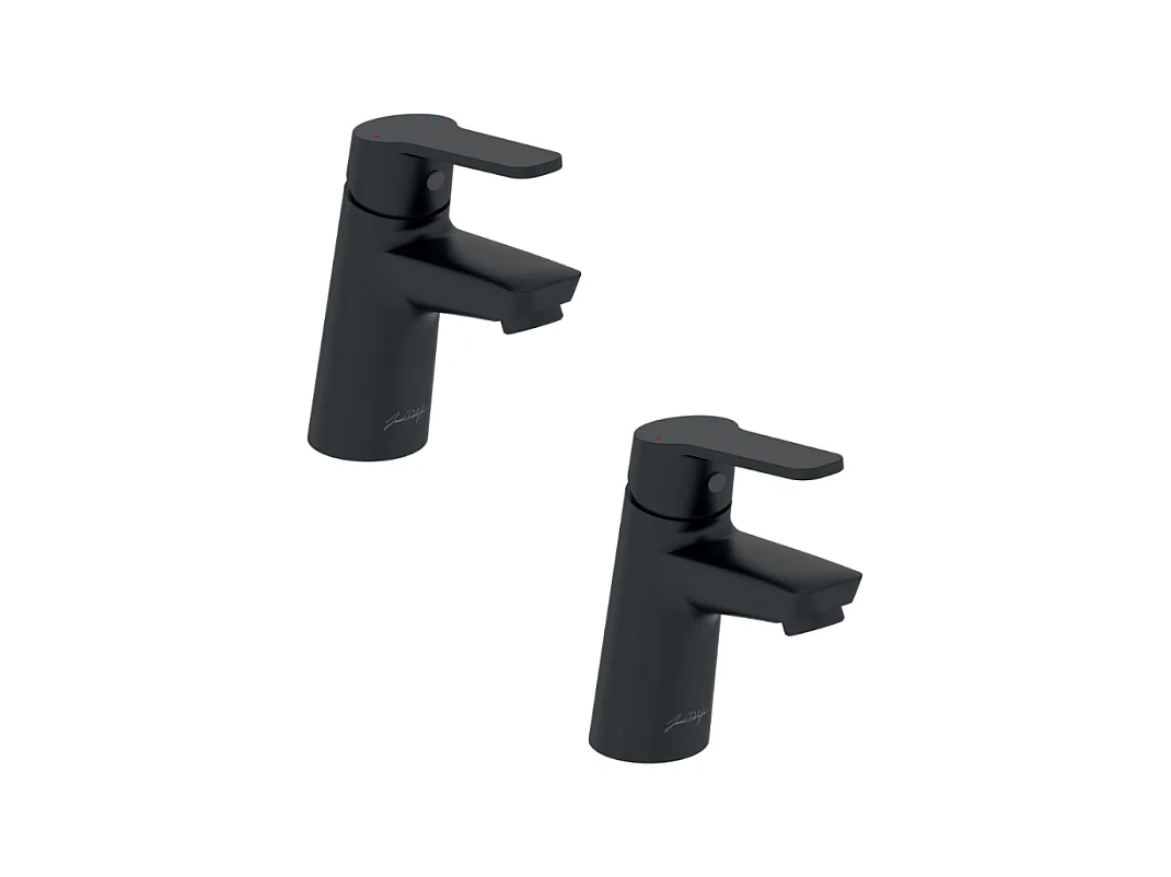 Lot de 2 mitigeurs lavabo JACOB DELAFON Aimé avec vidage noir