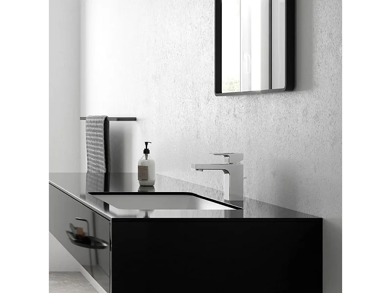 Mitigeur lavabo HANSGROHE Vernis Shape 100 Chromé avec tirette et vidage synthétique