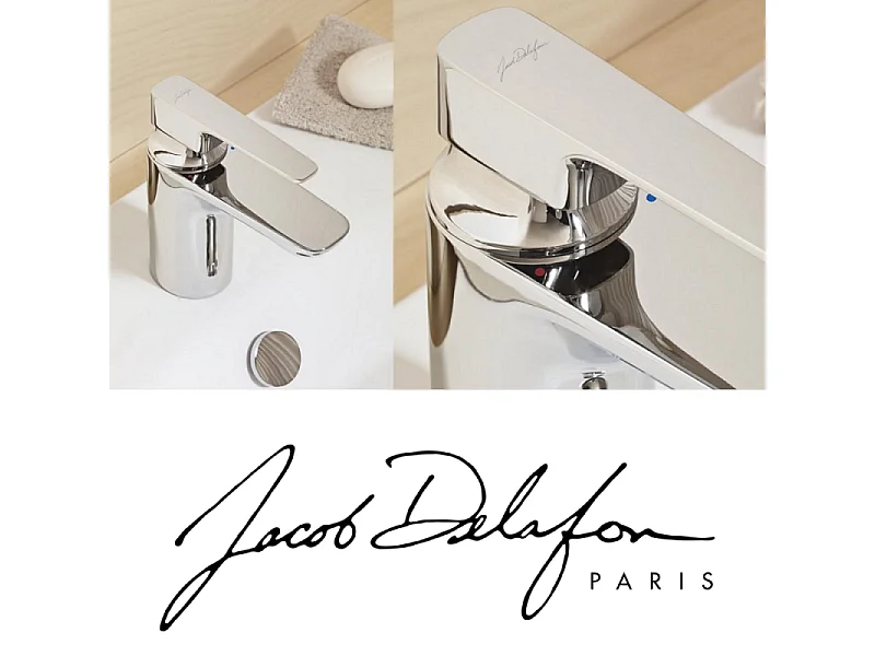 Lot de 3 mitigeurs lavabo JACOB DELAFON Aleo+ sans tirette