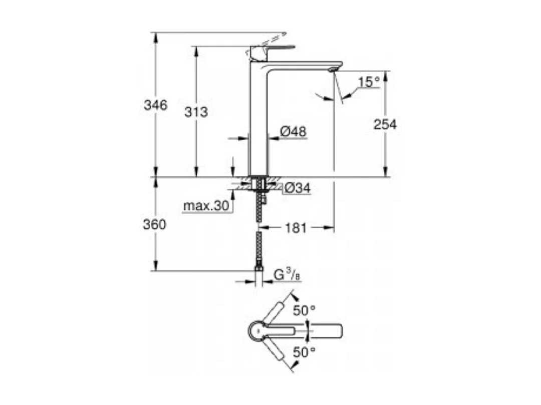Mezclador de lavabo GROHE Lineare XL