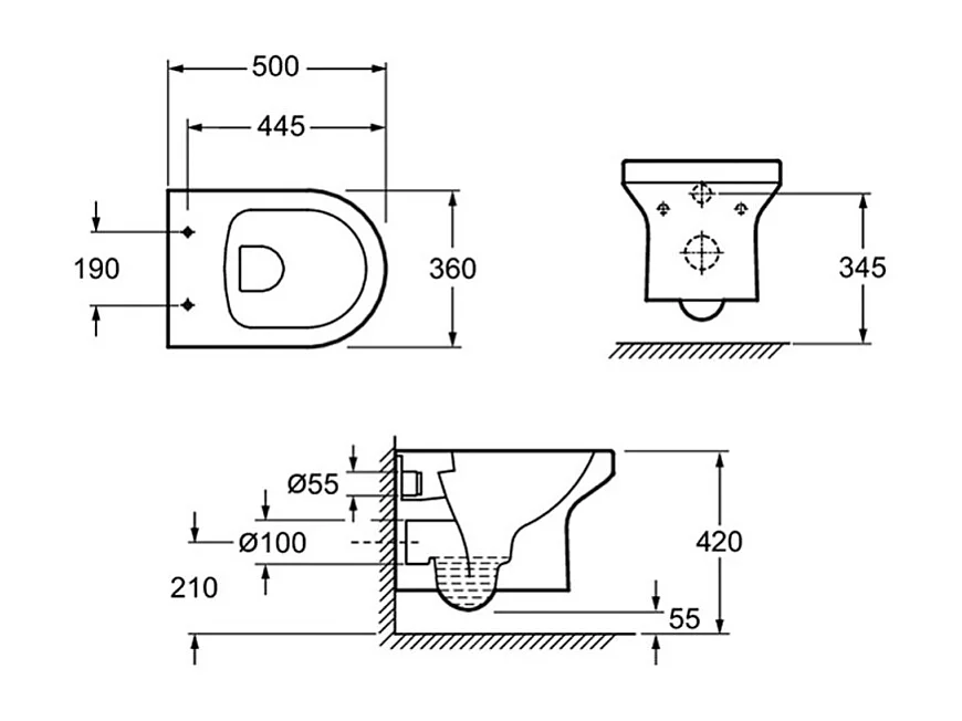 Cuvette WC suspendu sans bride JACOB DELAFON Elite avec abattant frein de chute extra-plat déclipsable