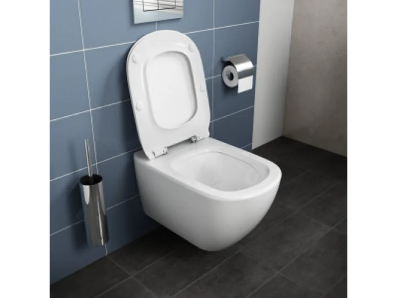 WC suspendu IDEAL STANDARD Tesi Aquablade + abattant et plaque de commande Oleas double blanche + Bâti autoportant Porcher éco