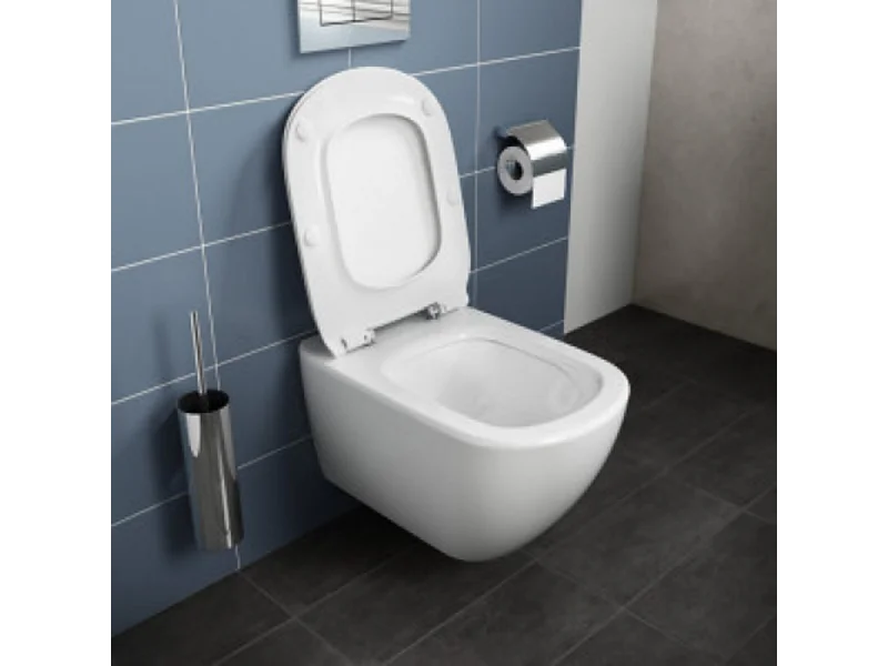 WC suspendu IDEAL STANDARD Tesi Aquablade + abattant et plaque de commande Oleas double blanche + Bâti autoportant Porcher éco
