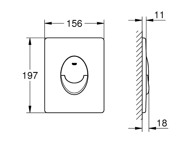 Pack WC sans bride Bau Ceramic + abattant Grohe + Bâti support wc Grohe Rapid SL + Plaque de commande GROHE Start chromé rond