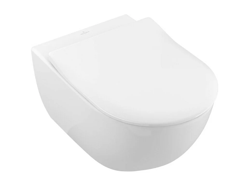 Pack WC suspendu sans bride VILLEROY ET BOCH Subway 2.0 + abattant + plaque blanche + bâti Grohe