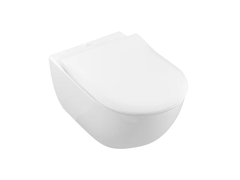 Pack WC suspendu sans bride VILLEROY ET BOCH Subway 2.0 + abattant + plaque blanche + bâti Grohe
