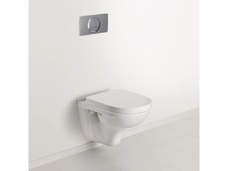 WC suspendu compact avec bride VILLEROY ET BOCH O.novo avec abattant