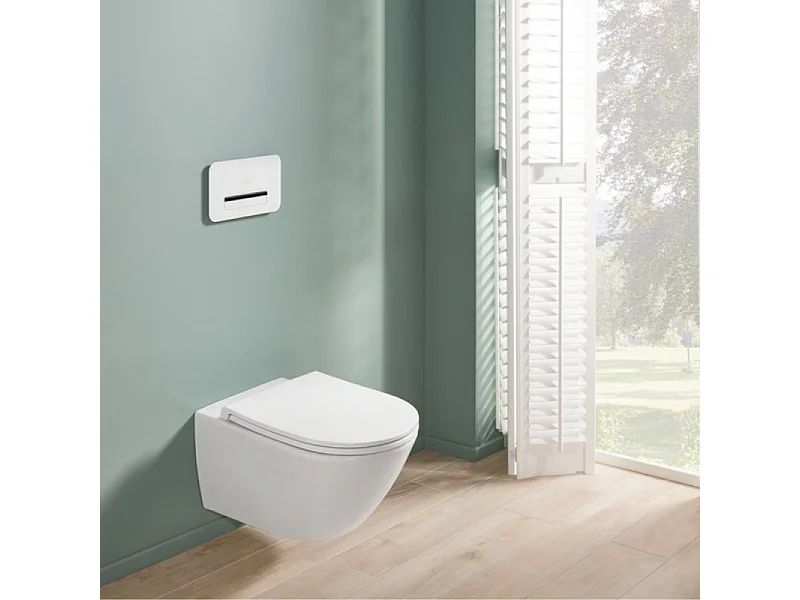 Cuvette WC suspendu sans bride VILLEROY & BOCH Universo TwistFlush avec abattant frein de chute blanc