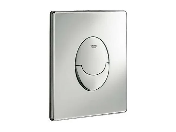 GROHE Pack WC suspendu sans bride Bau Ceramic + abattant + plaque chromée + bâti Grohe