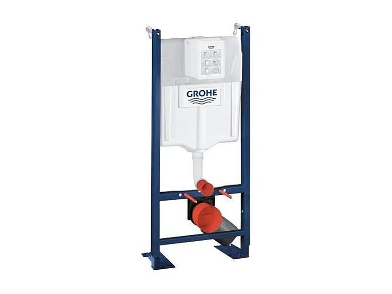 GROHE Pack WC suspendu sans bride Bau Ceramic + abattant + plaque chromée + bâti Grohe