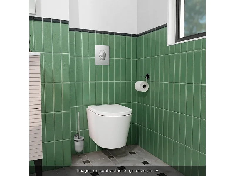 Bâti-support WC autoportant GROHE Solido avec plaque de commande Skate Air chromée