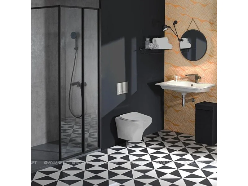 Cuvette WC suspendu sans bride compact JACOB DELAFON Nouvelle Vague avec abattant frein de chute extra-plat déclipsable