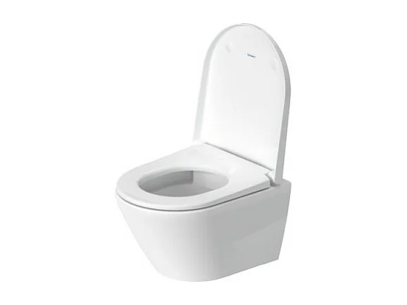 WC suspendu compact sans bride DURAVIT D-Neo avec abattant frein de chute