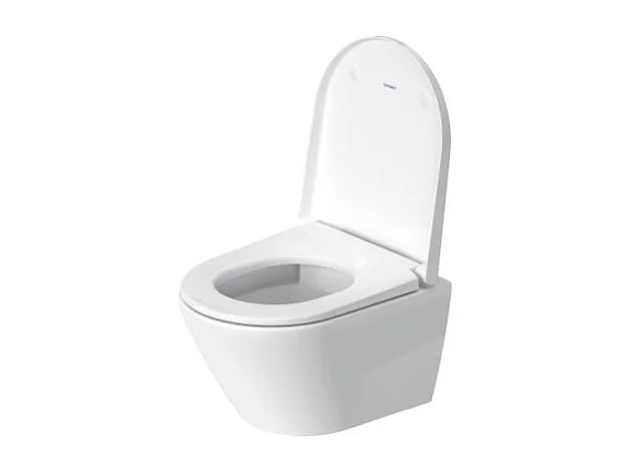 Cuvette WC suspendu sans bride compact DURAVIT D-Neo avec abattant frein de chute déclipsable