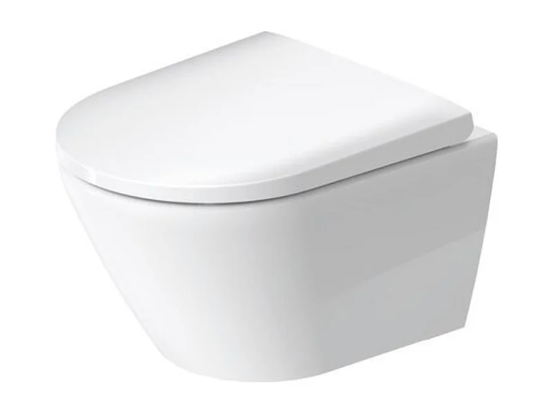 WC suspendu compact sans bride DURAVIT D-Neo avec abattant frein de chute