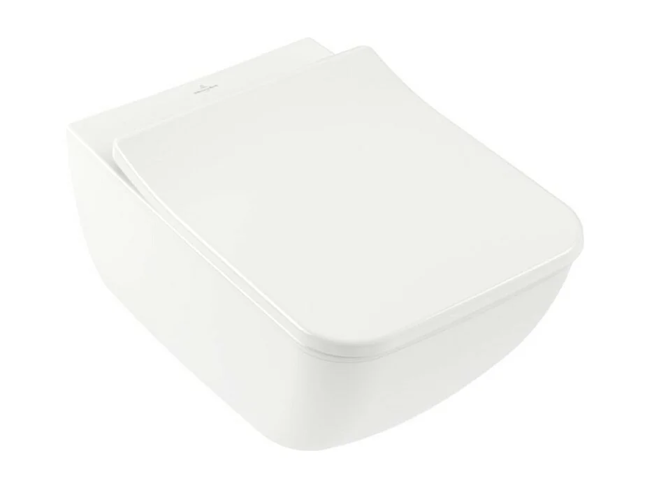 Pack WC suspendu sans bride VILLEROY ET BOCH Venticello + abattant + plaque blanche + bâti Grohe