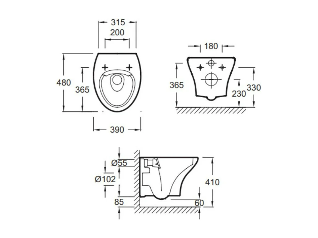 Pack WC suspendu sans bride compact JACOB DELAFON Nouvelle vague+ bâti-support + plaque Chrome