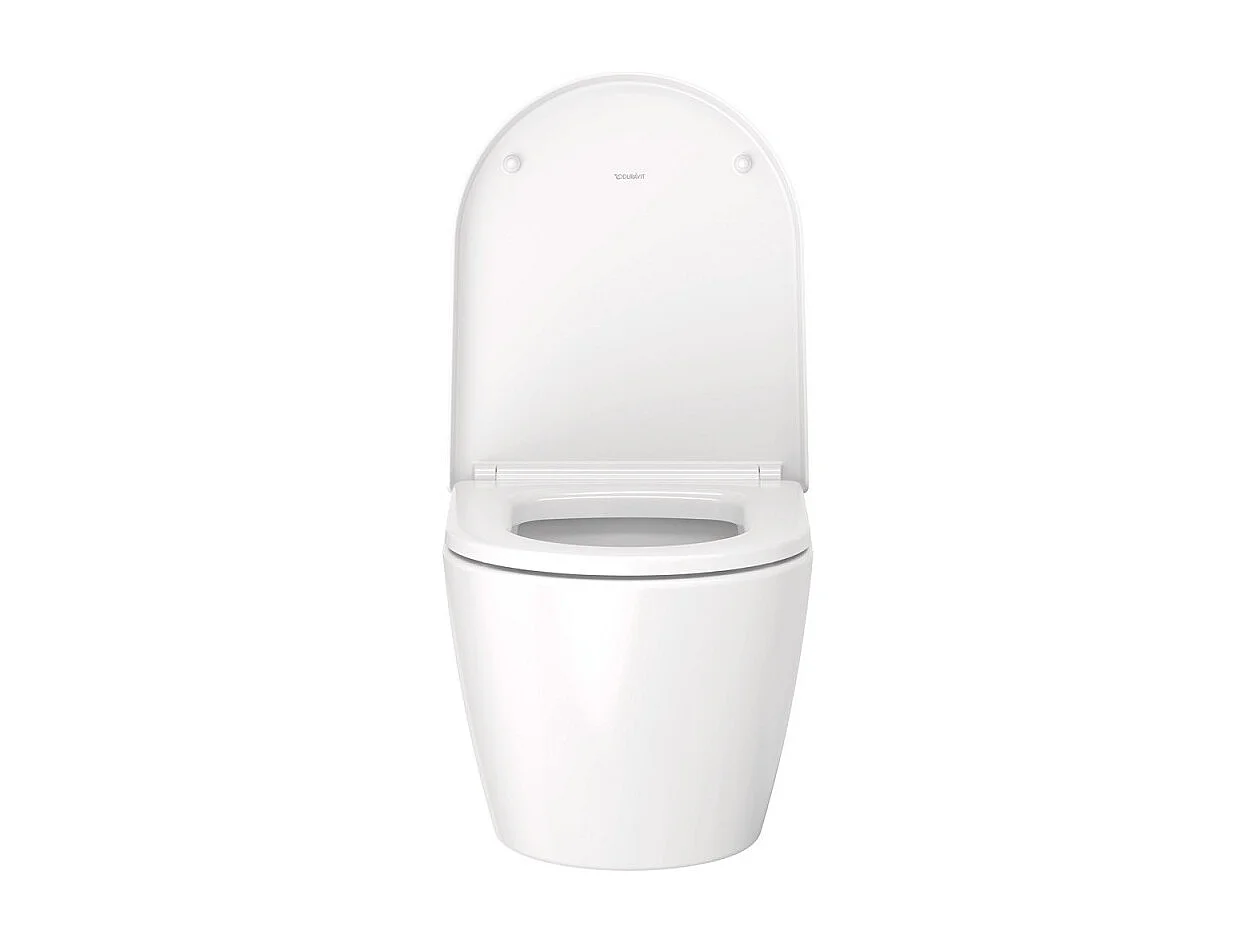 Cuvette WC suspendu sans bride compact DURAVIT Me by Starck avec abattant frein de chute déclipsable