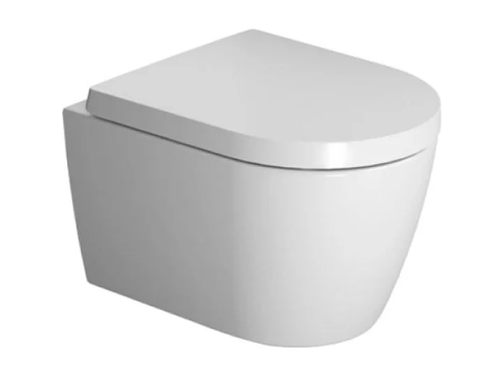 Cuvette WC suspendu sans bride compact DURAVIT Me by Starck avec abattant frein de chute déclipsable