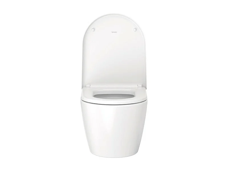 WC suspendu compact sans bride DURAVIT Me by Starck avec abattant frein de chute