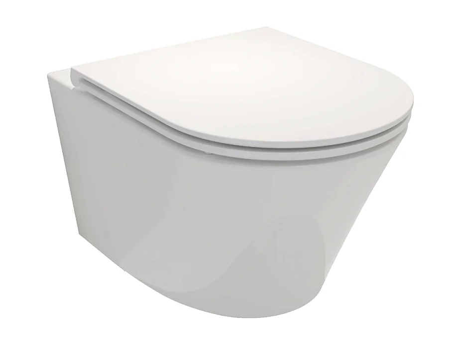 Cuvette WC suspendu sans bride JACOB DELAFON Rodin+ avec abattant