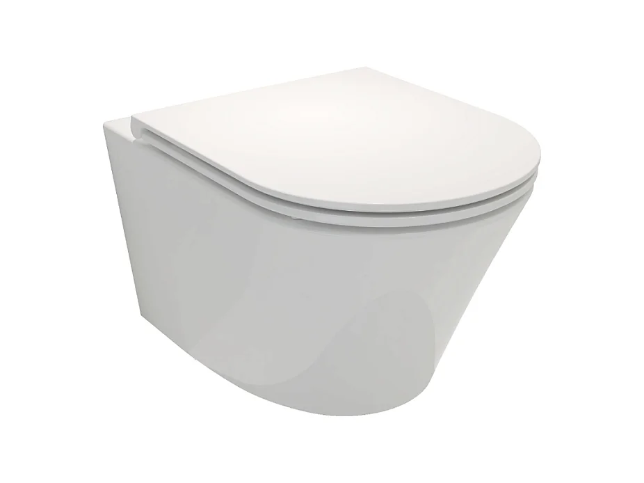 Cuvette WC suspendu sans bride JACOB DELAFON Rodin+ avec abattant