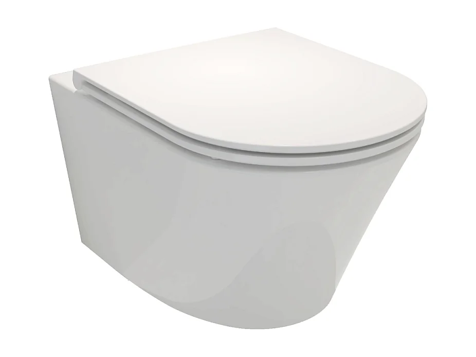 Cuvette WC suspendu sans bride JACOB DELAFON Rodin+ avec abattant