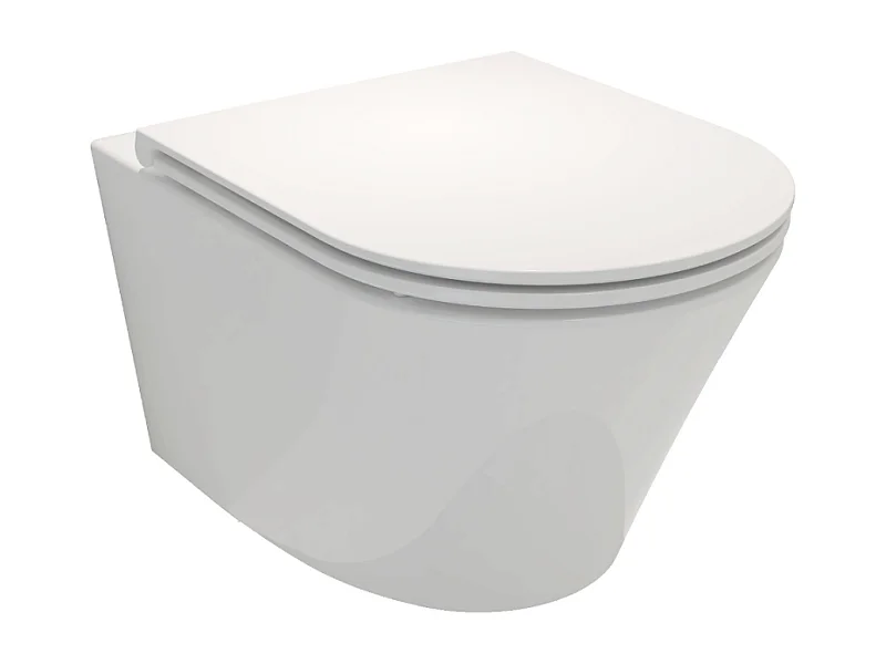 Cuvette WC suspendu sans bride JACOB DELAFON Rodin+ avec abattant