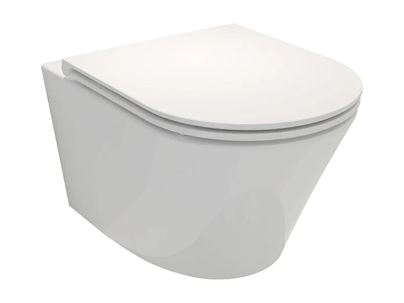 Cuvette WC suspendu sans bride JACOB DELAFON Rodin+ avec abattant