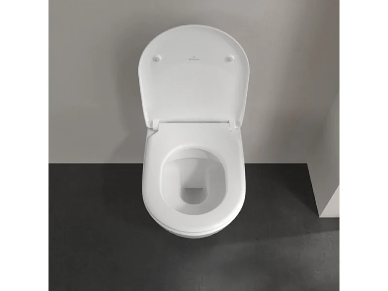 Pack wc suspendu sans bride VILLEROY ET BOCH Subway 2.0 + abattant + plaque chromée + bâti Grohe