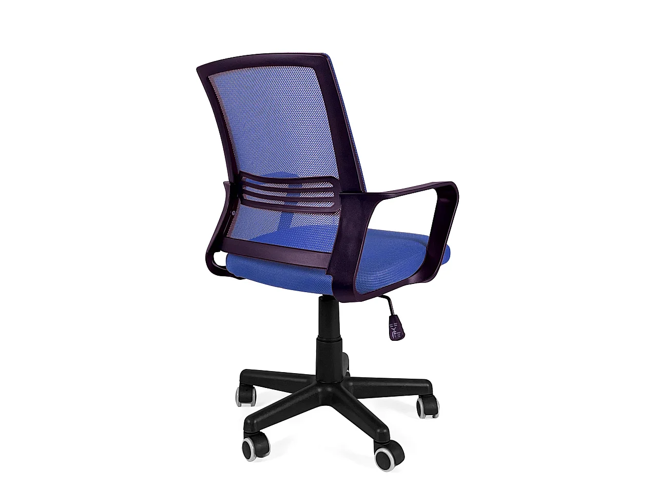 Chaise bureau siège basculant renfort lombaire pivotant hauteur réglable roulettes LEST (Bleu)