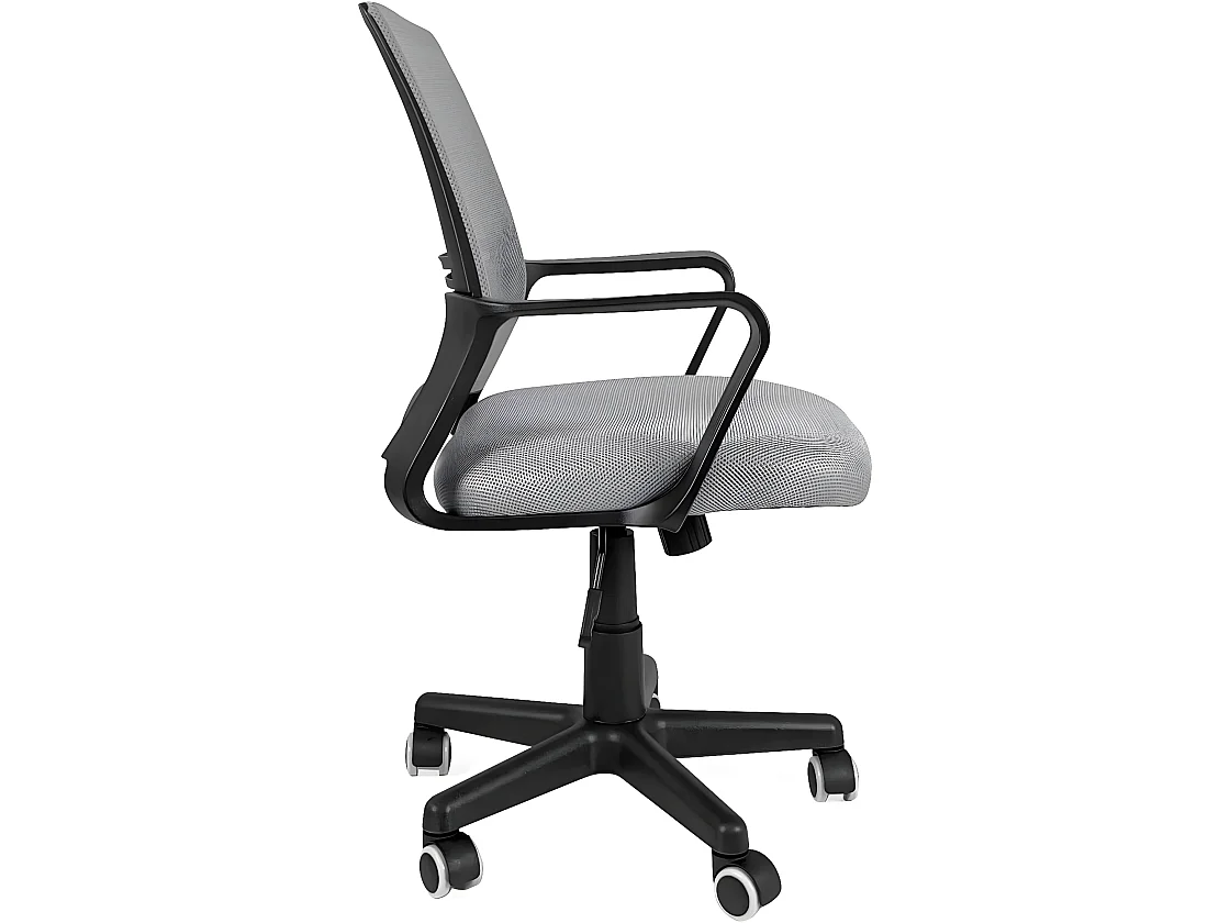 Chaise Bureau siège basculant renfort lombaire pivotant hauteur réglable roulettes LEST (Gris clair)