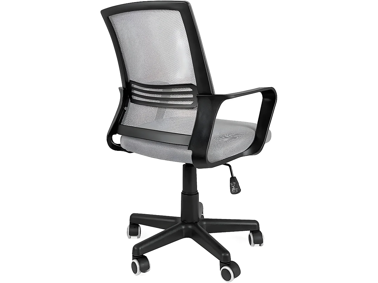 Chaise Bureau siège basculant renfort lombaire pivotant hauteur réglable roulettes LEST (Gris clair)