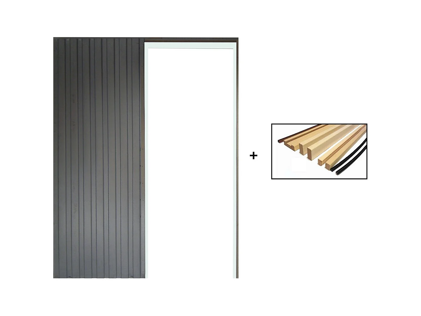 Système à  Galandage + Kit De Finitions Pour Porte En 83 Gd Menuiseries