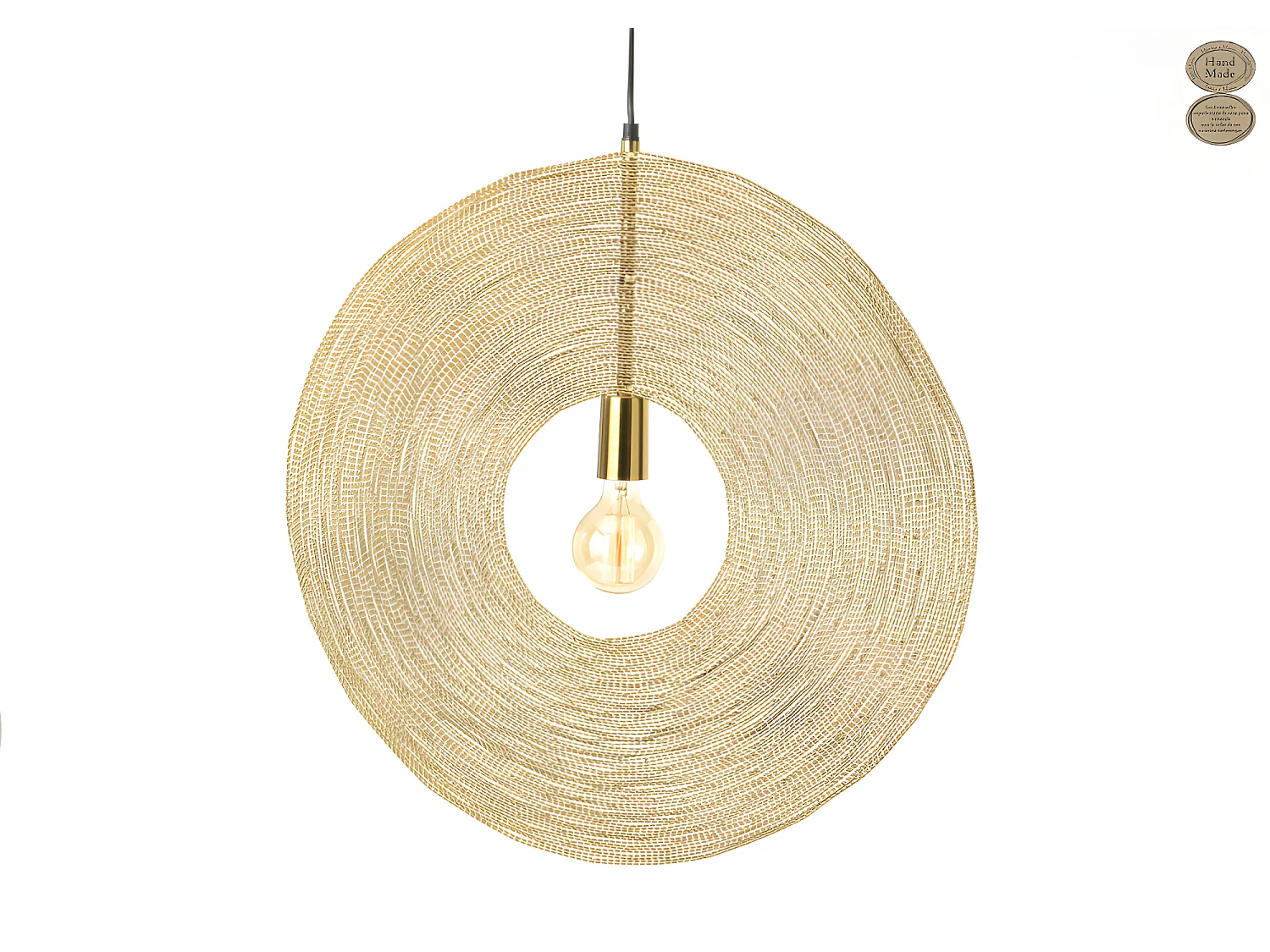 Suspension Osiris dorée Grand modèle E27 25w