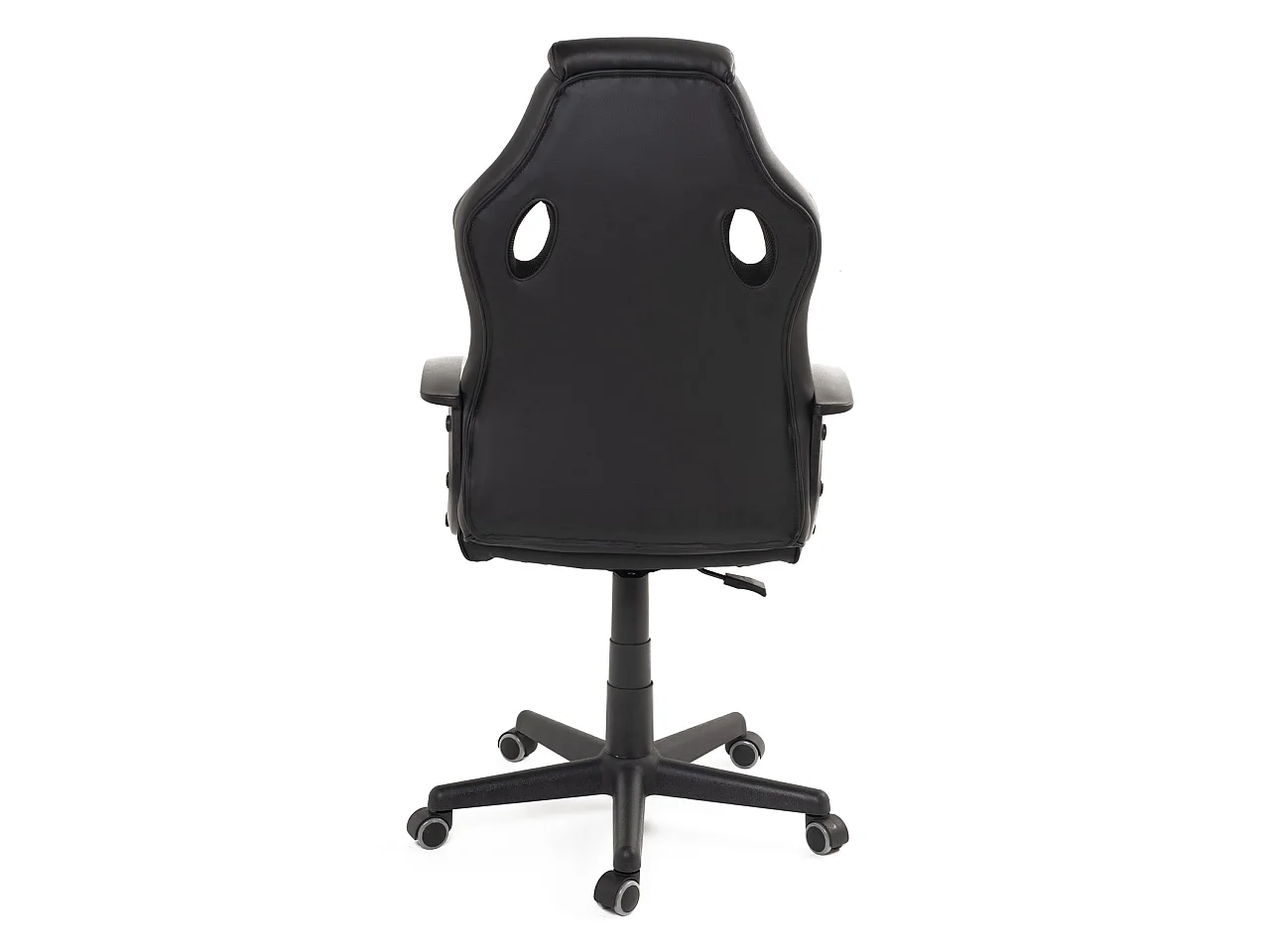 Silla Gamer junior, asiento de cuero sintético, doble acolchado, reposacabezas, altura ajustable, giratoria, ruedas suaves SENA-E (negro)