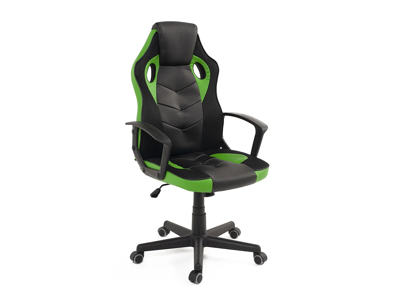 Chaise gaming SENA, Style racing, dossier inclinable, pivotant (noir vert)