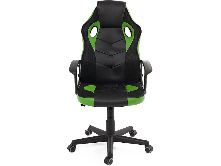 Chaise gaming SENA, Style racing, dossier inclinable, pivotant (noir vert)
