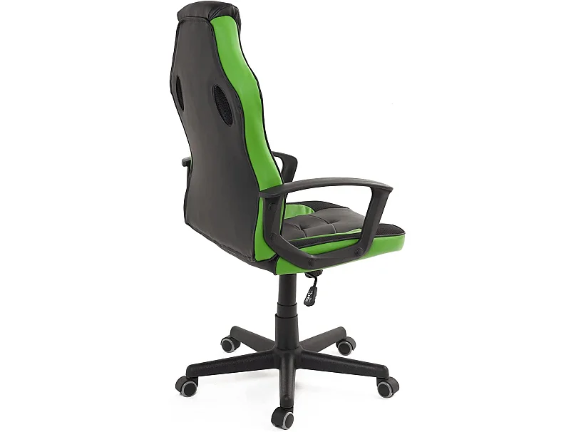 Chaise gaming SENA, Style racing, dossier inclinable, pivotant (noir vert)
