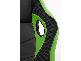Chaise gaming SENA, Style racing, dossier inclinable, pivotant (noir vert)