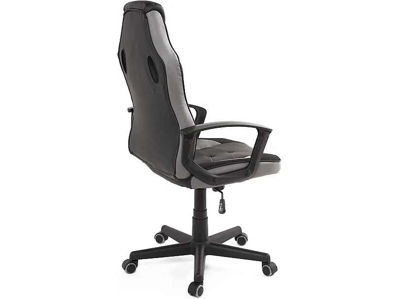 Chaise gaming SENA, style racing, dossier inclinable, pivotant (noir gris)