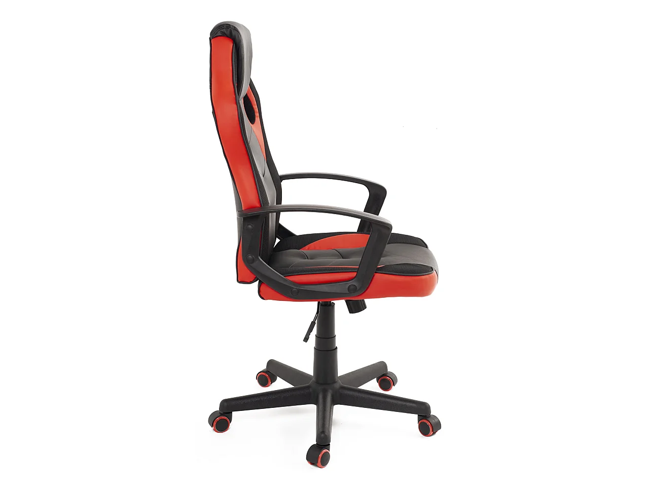 Chaise gaming SENA, Style racing, dossier inclinable, pivotant (noir rouge)