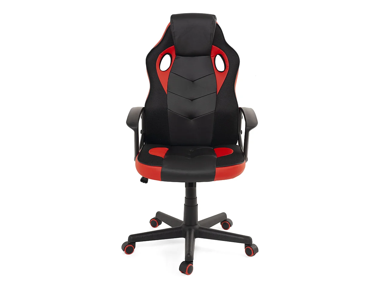 Chaise gaming SENA, Style racing, dossier inclinable, pivotant (noir rouge)