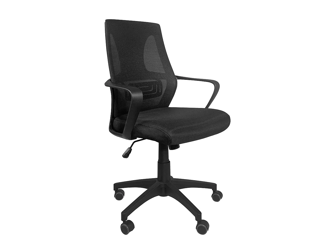 Fauteuil Bureau ergonomique siège textile basculant hauteur réglable renfort Lombaire FAMA (noir)
