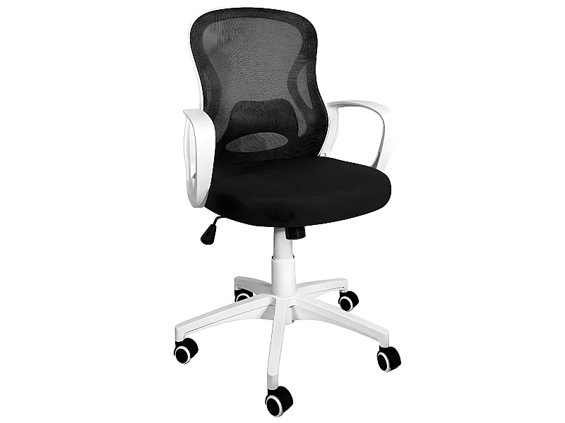 Chaise bureau ergonomique siège basculant renfort lombaire hauteur réglable pivotant FEST (noir blanc)