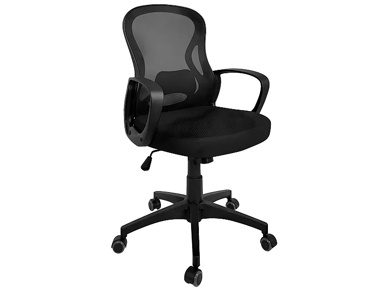 Chaise bureau ergonomique siège basculant renfort lombaire hauteur réglable pivotant FEST (noir)